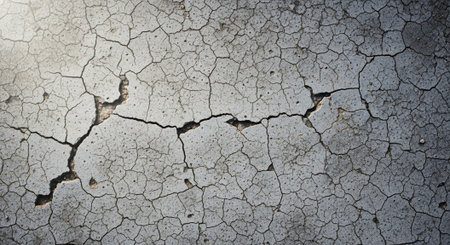 Dry cracked earth with intricate texture and abstract patterns