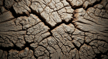 Close-up of fractured wood revealing abstract pattern and texture