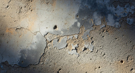 Cracked and weathered concrete wall with texture and detail
