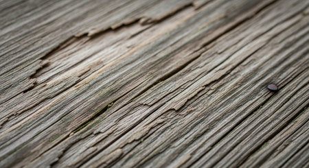 Weathered wooden planks background with nail and natural textures
