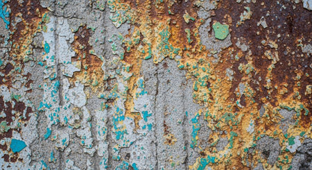 Textured Surface with Rust and Flaking Paint for Backgrounds