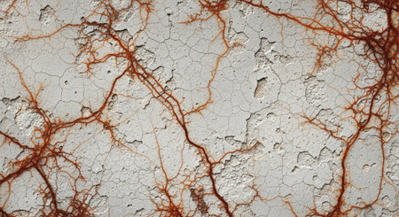 Abstract concrete wall with red veins texture background design