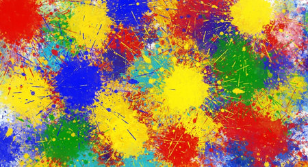 Vibrant multicolor splash abstract background with dynamic splatter effect
