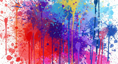 Dynamic splash art background featuring vibrant colors and textures