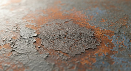 Close up shot of weathered paint with cracks texture