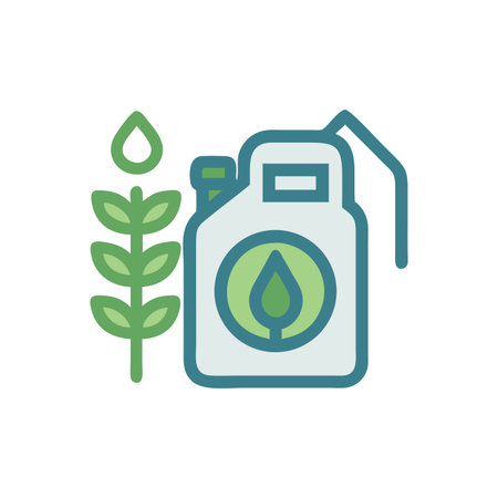 Sustainable biofuel concept with plant and container illustration styleのイラスト素材