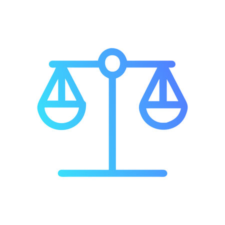 Outline of balance scales for legal or justice graphicのイラスト素材