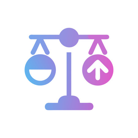 Balance scales with up and down arrows illustrationのイラスト素材
