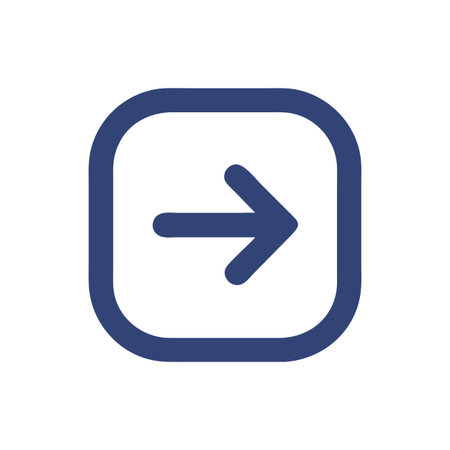 Vector image of a blue arrow within rounded squareのイラスト素材