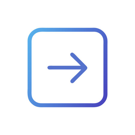 Blue gradient arrow within rounded square on White Backgroundのイラスト素材