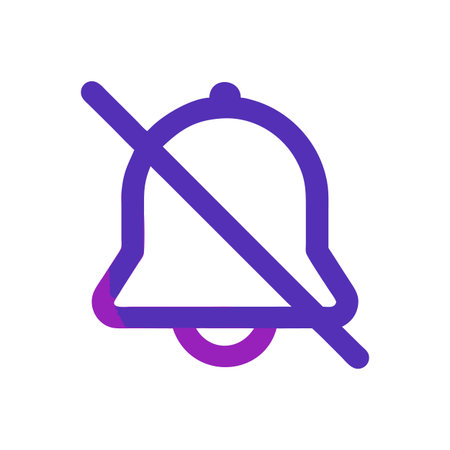 Muted notification bell icon representing silence and quiet modeのイラスト素材
