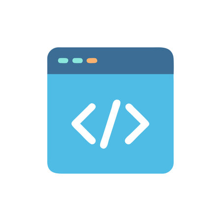 Code window displays angle brackets for programming languages usageのイラスト素材