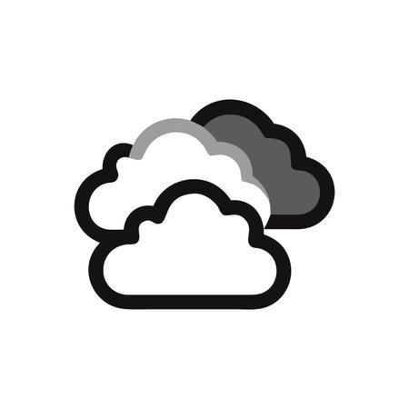 Dark stormy clouds weather icon vector illustration designのイラスト素材