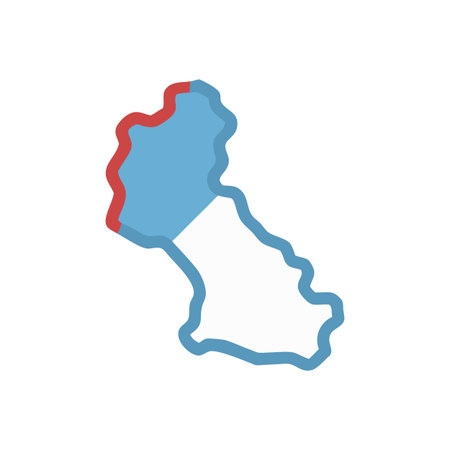 Abstract map graphic in cool tones on White Backgroundのイラスト素材