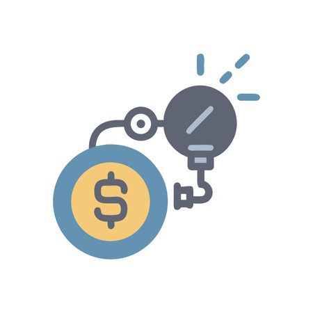 Money growth pressure illustration with flat design elementsのイラスト素材