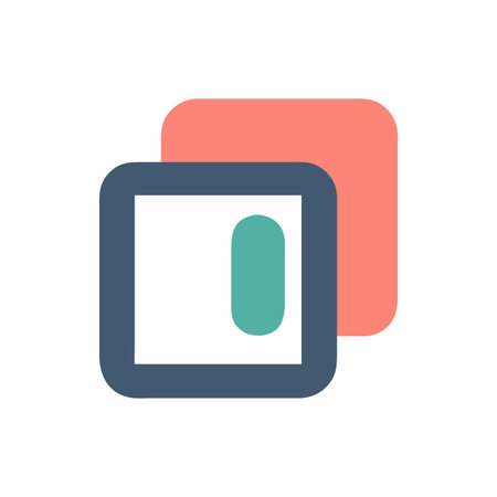 Overlapping squares design with rounded edges against White Background