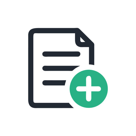 Add new document icon concept with file and plusのイラスト素材