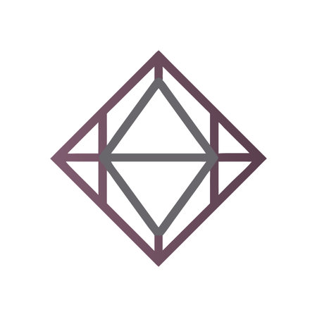 Abstract geometric rhombus shape with triangles on White backgroundのイラスト素材