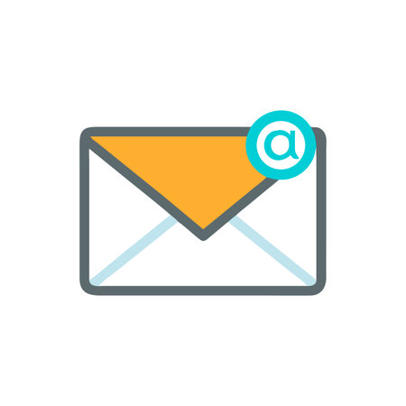 Flat vector icon of an email notification messageのイラスト素材
