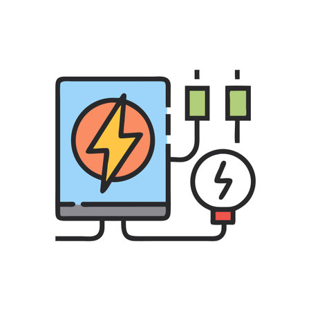 Modern graphic depiction of an energy producing systemのイラスト素材