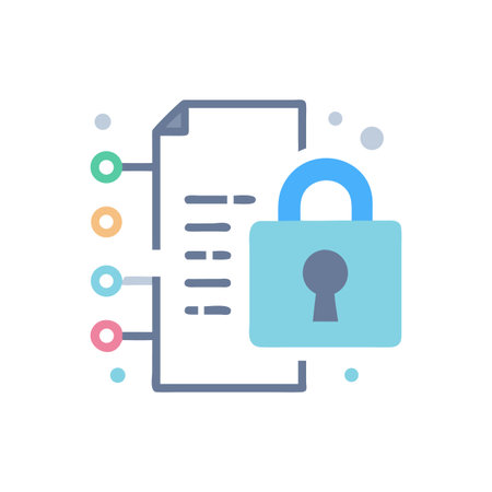 Secure Document with Lock: Data Protection and Access Controlのイラスト素材