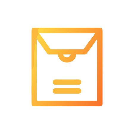 A flat illustration of a document or information envelopeのイラスト素材