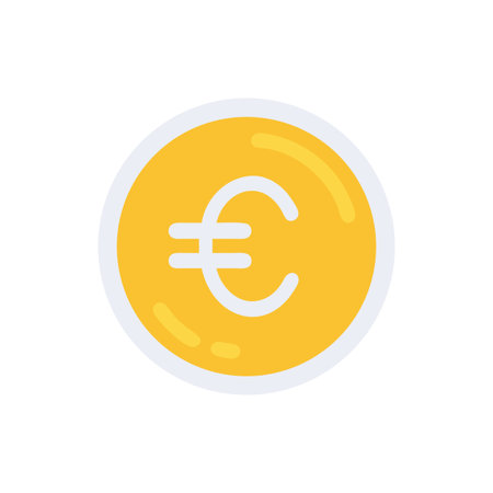 Euro currency coin isolated on a White Background designのイラスト素材