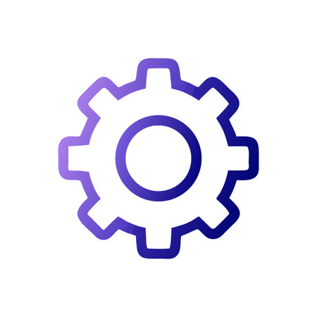 Abstract Gear Icon with Gradient on White Backgroundのイラスト素材