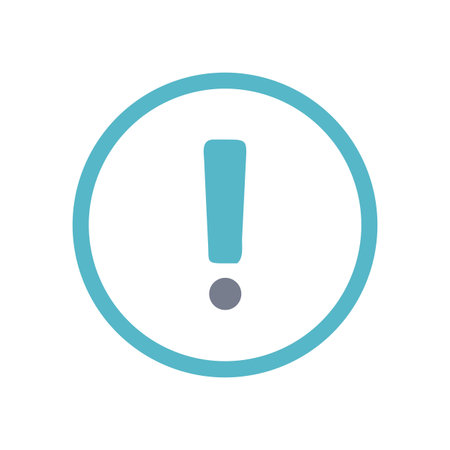 Exclamation mark icon in circle on a White Backgroundのイラスト素材