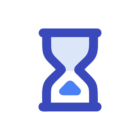 Simple hourglass illustration on White Background representing passage of timeのイラスト素材