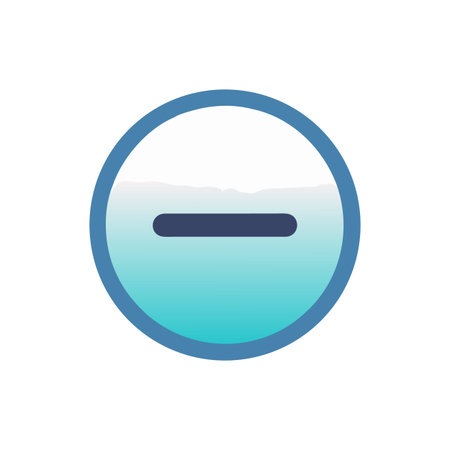 Subtraction icon in circular frame with a blue gradientのイラスト素材