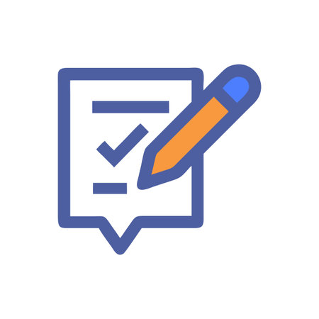 Checklist with Pencil Icon Illustrating Completion on White Backgroundのイラスト素材