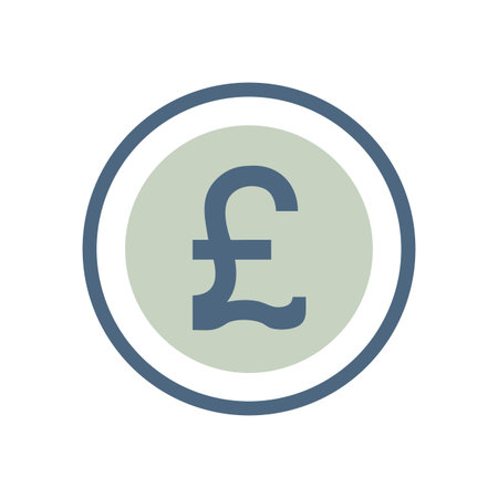 Pound sterling icon isolated on White Background simple designのイラスト素材
