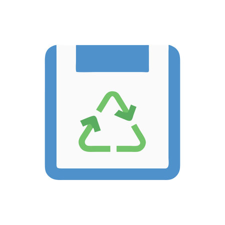 Illustration of recycling symbol on stylized container graphic artのイラスト素材