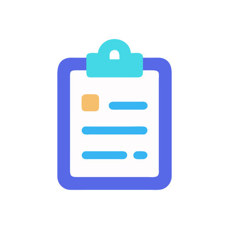 Clipboard icon for business reports and presentations design assetのイラスト素材