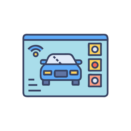 Car remote control interface on the screen illustrationのイラスト素材