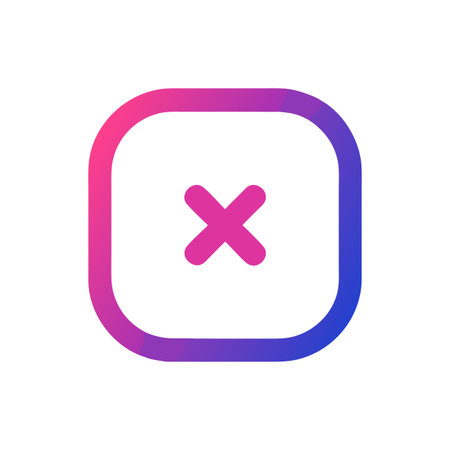 Pink cross inside rounded square against White Background stockのイラスト素材