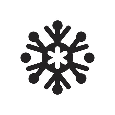 Abstract minimalist snowflake icon on White Background graphic elementのイラスト素材