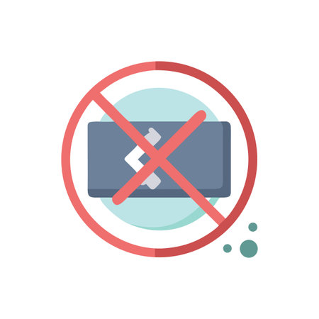 No Code Symbol Flat Icon with Red Prohibited Signのイラスト素材