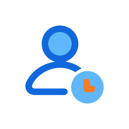 User icon with heart indicates user's favorite thingsのイラスト素材