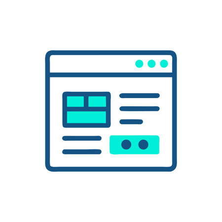 Simple website interface design for user experience illustration
