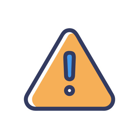 Simple warning sign icon against a White Background image