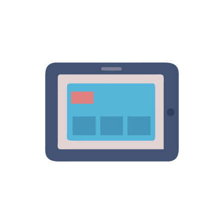 Digital tablet flat illustration for mobile app development workのイラスト素材