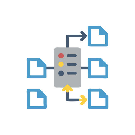 Document management system with data flow to multiple sourcesのイラスト素材