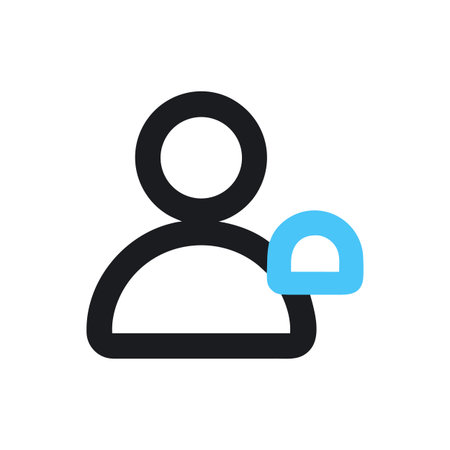 Person icon with plus symbol, user addition concept designのイラスト素材