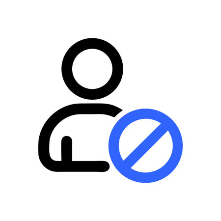 Prohibition sign in vibrant blue against a White Backgroundのイラスト素材