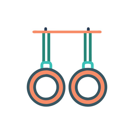 Dynamic Gymnastics Rings Icon for Workoutsのイラスト素材