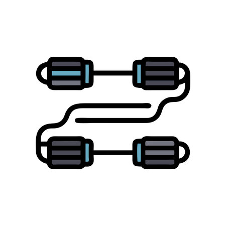Adjustable Speed Training Resistance Band Iconのイラスト素材