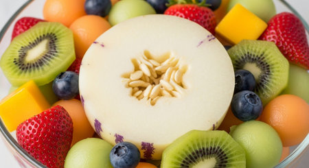 Fresh Fruits Photography on Clean Backgroundの写真素材