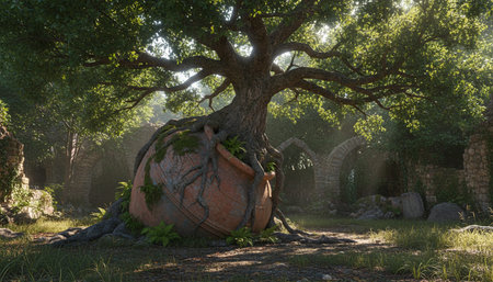 Tree plantation photographyの写真素材